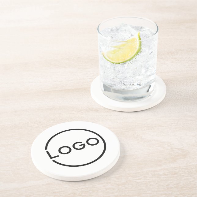 Dessous De Verre En Grès Logo d'entreprise personnalisé (Côté)