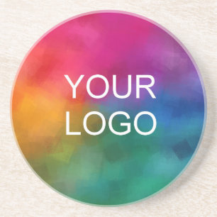 Dessous De Verre En Grès Logo d'entreprise personnalisé Modèle d'entreprise