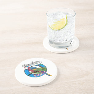 Dessous De Verre En Grès Logo rétro Explorer Hawaï