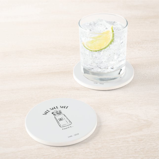 Dessous De Verre En Grès Loin shaker de sel - fond (Côté)