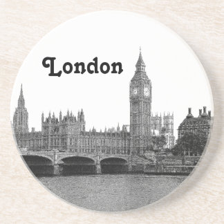 Dessous De Verre En Grès Londres Angleterre Royaume-Uni Skyline Etché