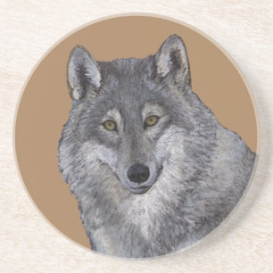 Dessous De Verre En Grès Loup
