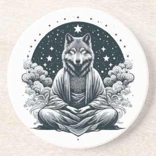 Dessous De Verre En Grès Loup conscient