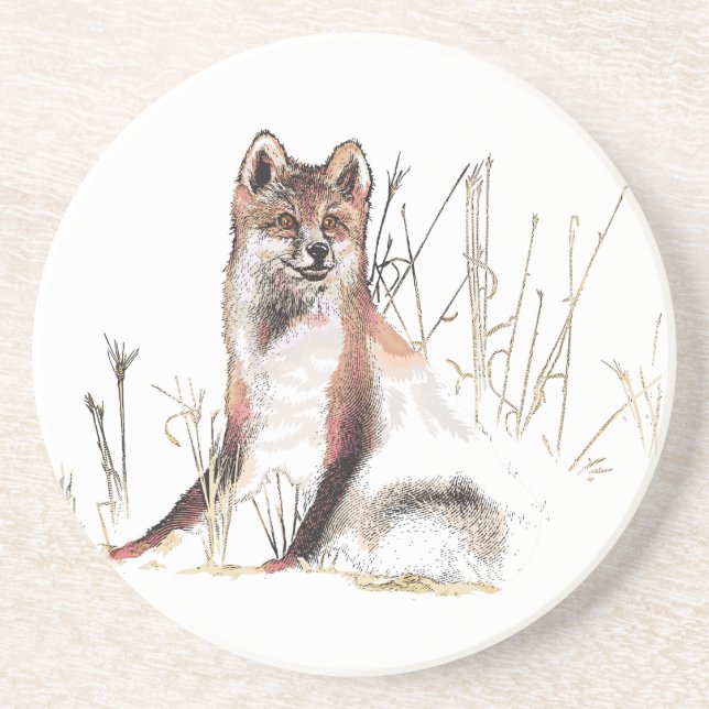 Dessous De Verre En Grès Loup d'hiver (Devant)