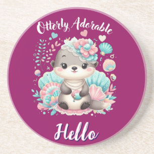 Dessous De Verre En Grès Loutre absolument adorable mignonne kawaii