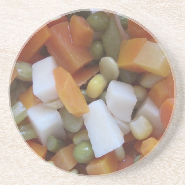 Dessous De Verre En Grès Love Mixed Vegetables (Devant)