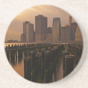 Dessous De Verre En Grès Lueur de coucher du soleil pendant les cieux