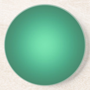 Dessous De Verre En Grès Lumière blanche sur vert