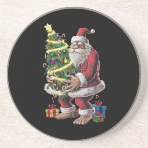 Dessous De Verre En Grès Lumières de sapin de Noël Bigfoot Noël amateur de
