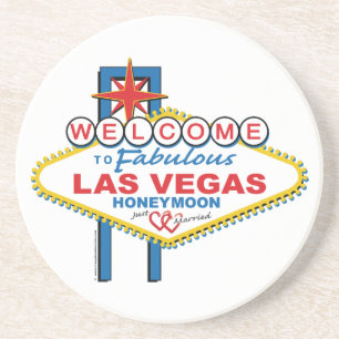Dessous De Verre En Grès Lune de miel de Las Vegas