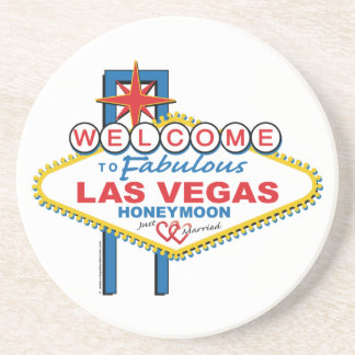 Dessous De Verre En Grès Lune de miel de Las Vegas
