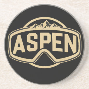 Dessous De Verre En Grès Lunettes de ski Aspen Snowmass Colorado cadeaux de