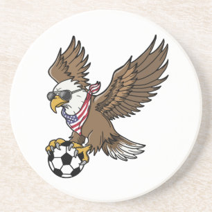 Dessous De Verre En Grès Lunettes de soleil aigle de foot USA cool vintage 