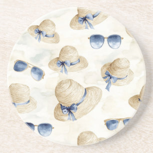 Dessous De Verre En Grès Lunettes de soleil bleues Travel noeuds Chapeaux d