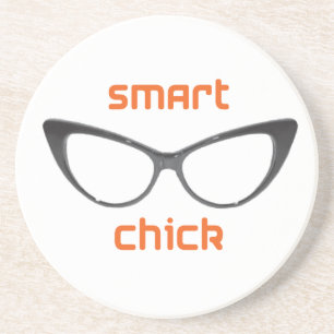 Dessous De Verre En Grès Lunettes intelligentes de geek de poussin