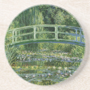 Dessous De Verre En Grès Lys à eau Claude Monet et pont japonais