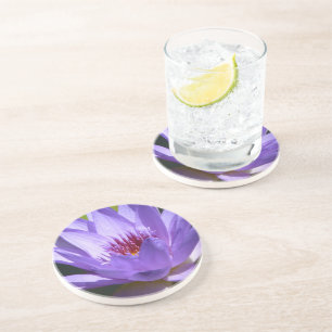 Dessous De Verre En Grès Lys d'eau violet