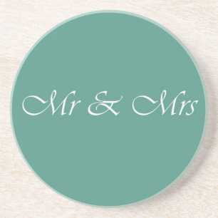 Dessous De Verre En Grès M. & Mme Typographie