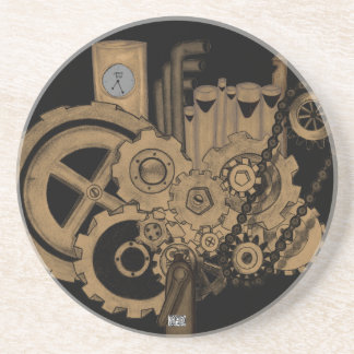Dessous De Verre En Grès Machines à vapeur (Brassy)