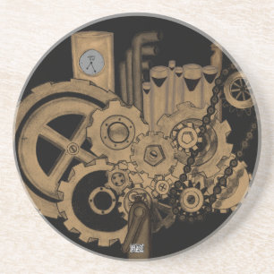 Dessous De Verre En Grès Machines de Steampunk (effrontées)