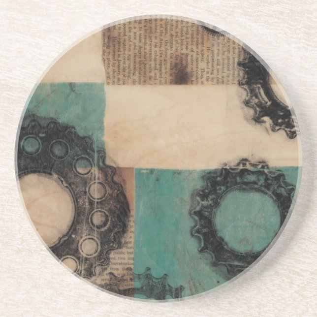 Dessous De Verre En Grès Machines II (Devant)