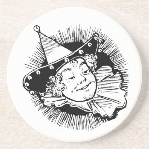 Dessous De Verre En Grès Magicien vintage d'Oz, portrait de femme Munchkin