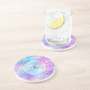 Dessous De Verre En Grès Magnifique Fond Pailleté Coloré