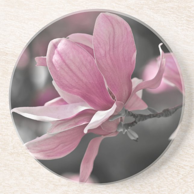 Dessous De Verre En Grès Magnolia à assiette japonaise rose (Devant)