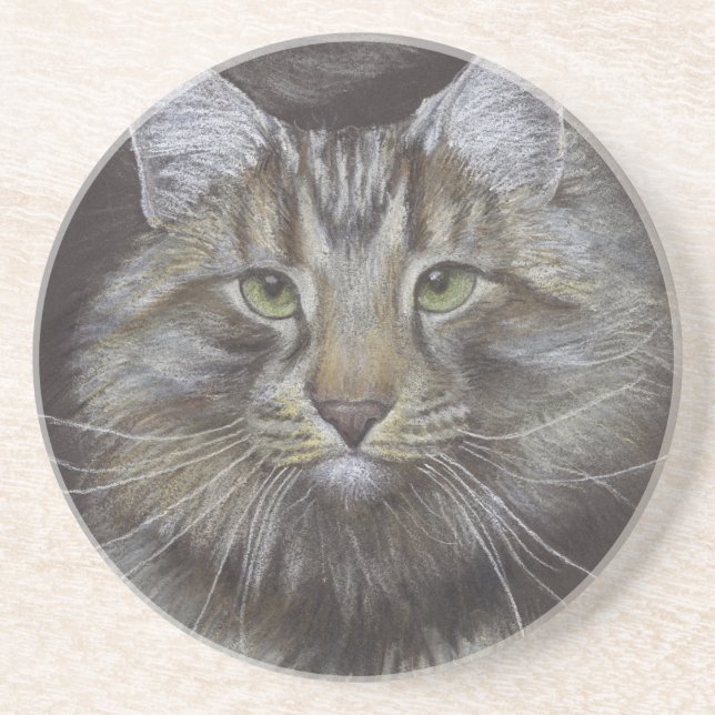 Dessous De Verre En Grès Maine Coon (Devant)