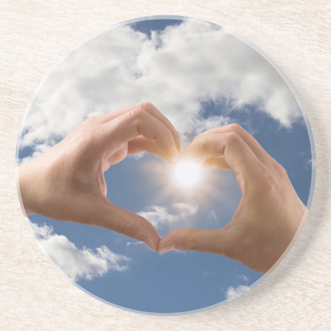 Dessous De Verre En Grès Mains d'amour (Devant)