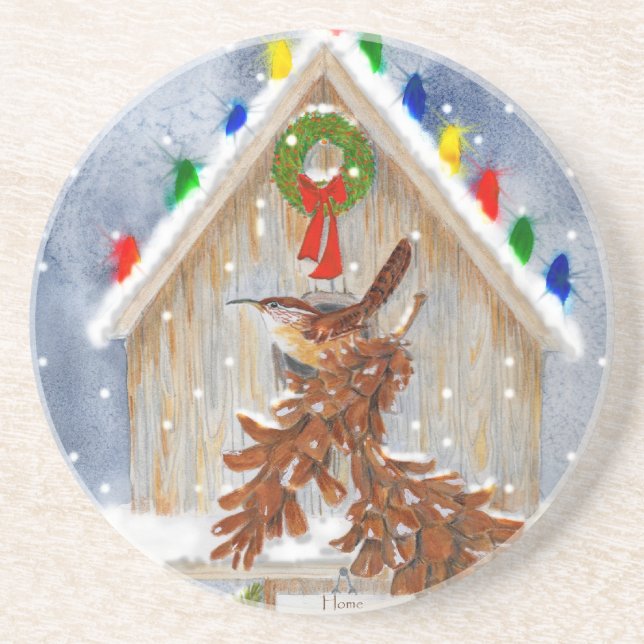 Dessous De Verre En Grès Maison douce à la maison (Devant)