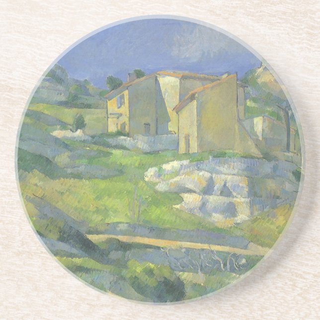 Dessous De Verre En Grès Maisons en Provence de Paul Cézanne, Art ancien (Devant)