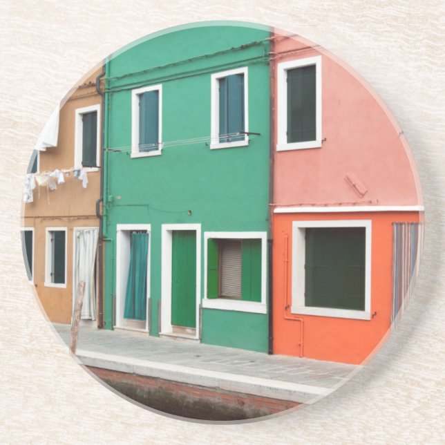 Dessous De Verre En Grès Maisons sur le front de mer (Devant)