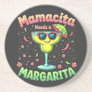 Dessous De Verre En Grès Mamacita a besoin d'une Margarita Cinco De Mayo Pa