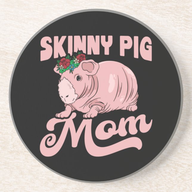 Dessous De Verre En Grès Maman de cochon maigre (Devant)