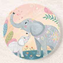 Maman éléphant et bébé