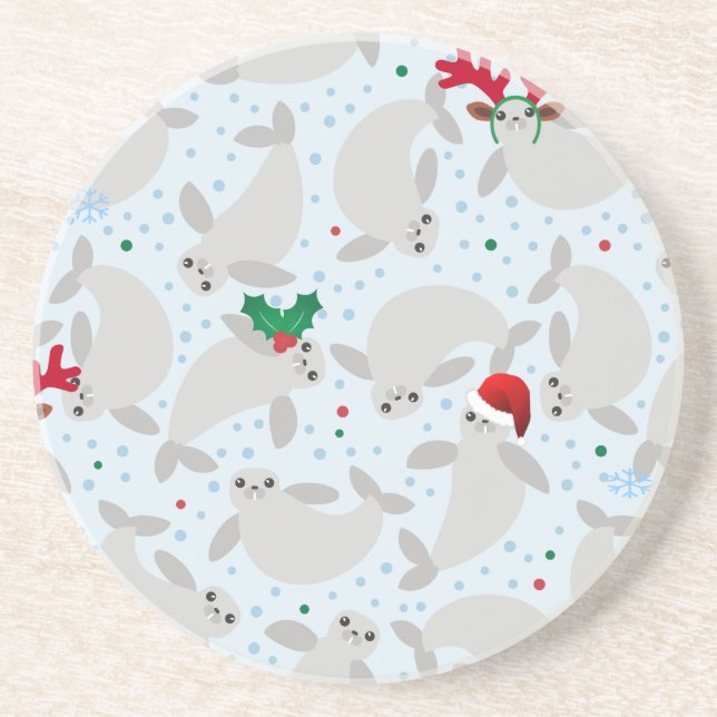 Dessous De Verre En Grès manat de noël (Devant)