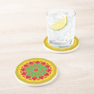 Dessous De Verre En Grès Mandala Beverage Coaster
