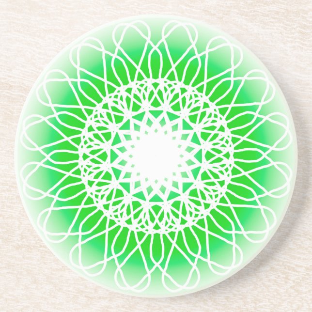 Dessous De Verre En Grès Mandala de croissance (Devant)