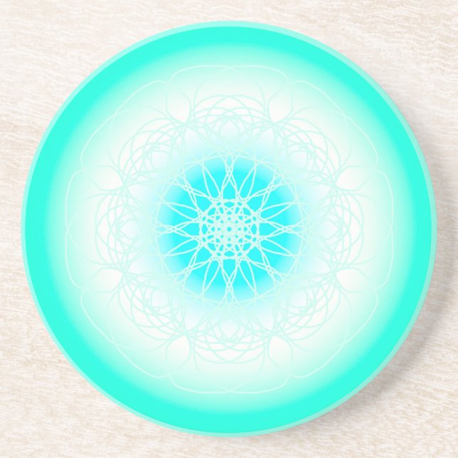 Dessous De Verre En Grès Mandala de Guérison (Devant)