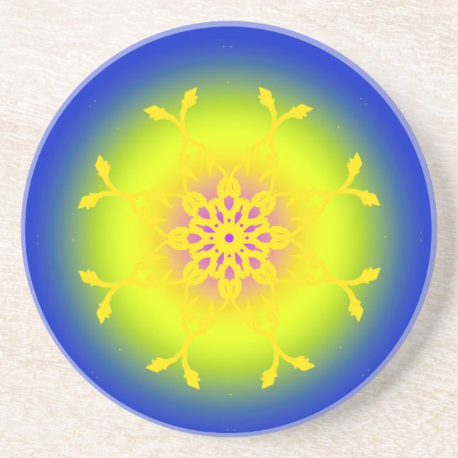 Dessous De Verre En Grès Mandala de la confiance (Devant)