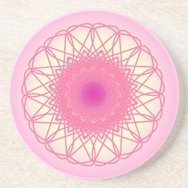 Dessous De Verre En Grès Mandala de Pouvoir (Devant)