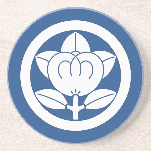 Dessous De Verre En Grès Mandarin orange en cercle (Devant)