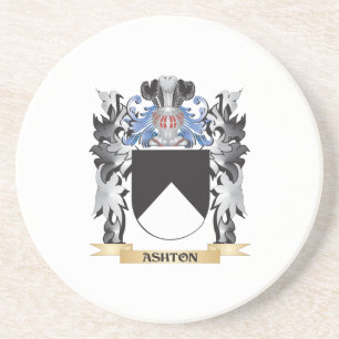 Dessous De Verre En Grès Manteau d'Ashton des bras - crête de famille