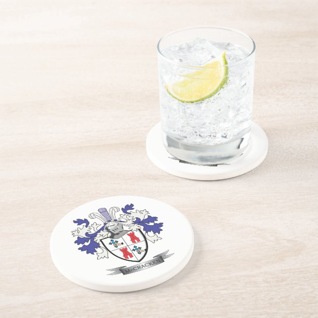 Dessous De Verre En Grès Manteau de crête de famille de McCracken des bras (Côté)