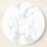 Dessous De Verre En Grès Marbre blanc tendance sur mesure Elégant Modèle ro<br><div class="desc">Marbre blanc tendance sur mesure Elégant Modèle Dessous de verre de grès rond.</div>