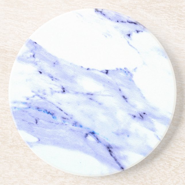 Dessous De Verre En Grès Marbre bleu et blanc (Devant)