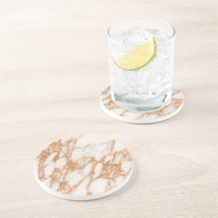 Dessous De Verre En Grès marbre d'or rose