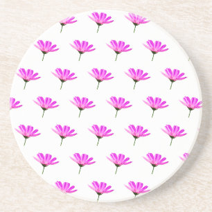Dessous De Verre En Grès Marguerite rose 