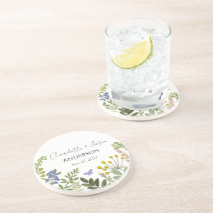 Dessous De Verre En Grès Mariage de jardin d'été à feuillage persistant